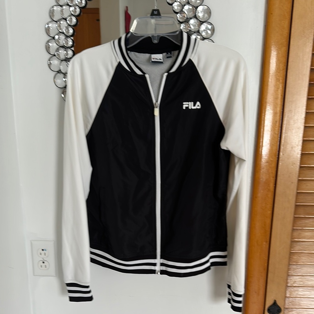 Fila Black and White Zip-Up Jacket